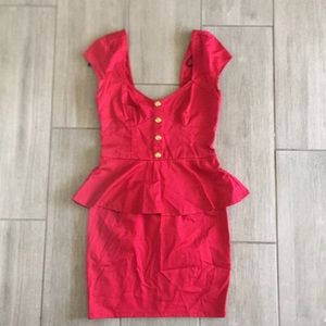 Red Bebe dress